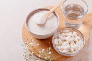 colágeno em pó e colágeno em cápsulas