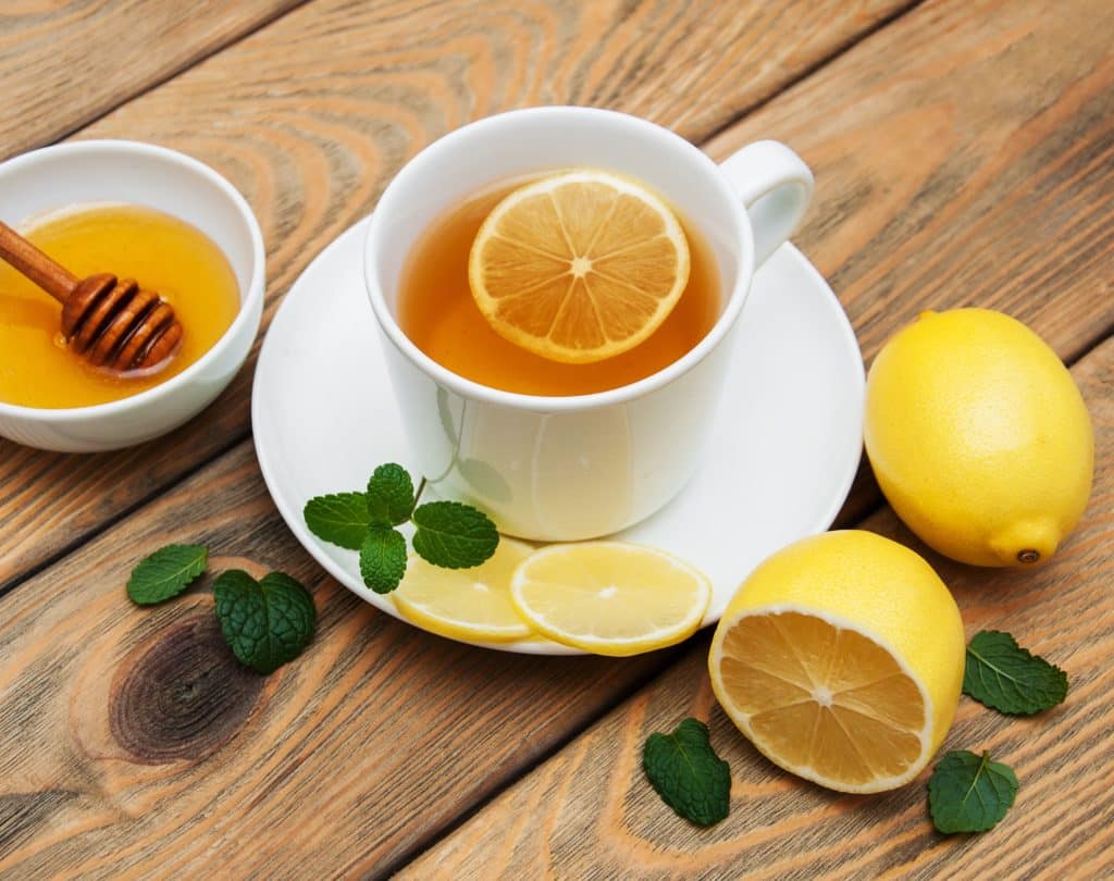 chá de mel com limão