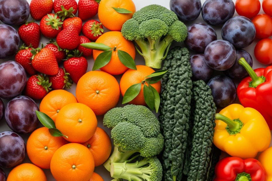 frutas legumes verduras juntas